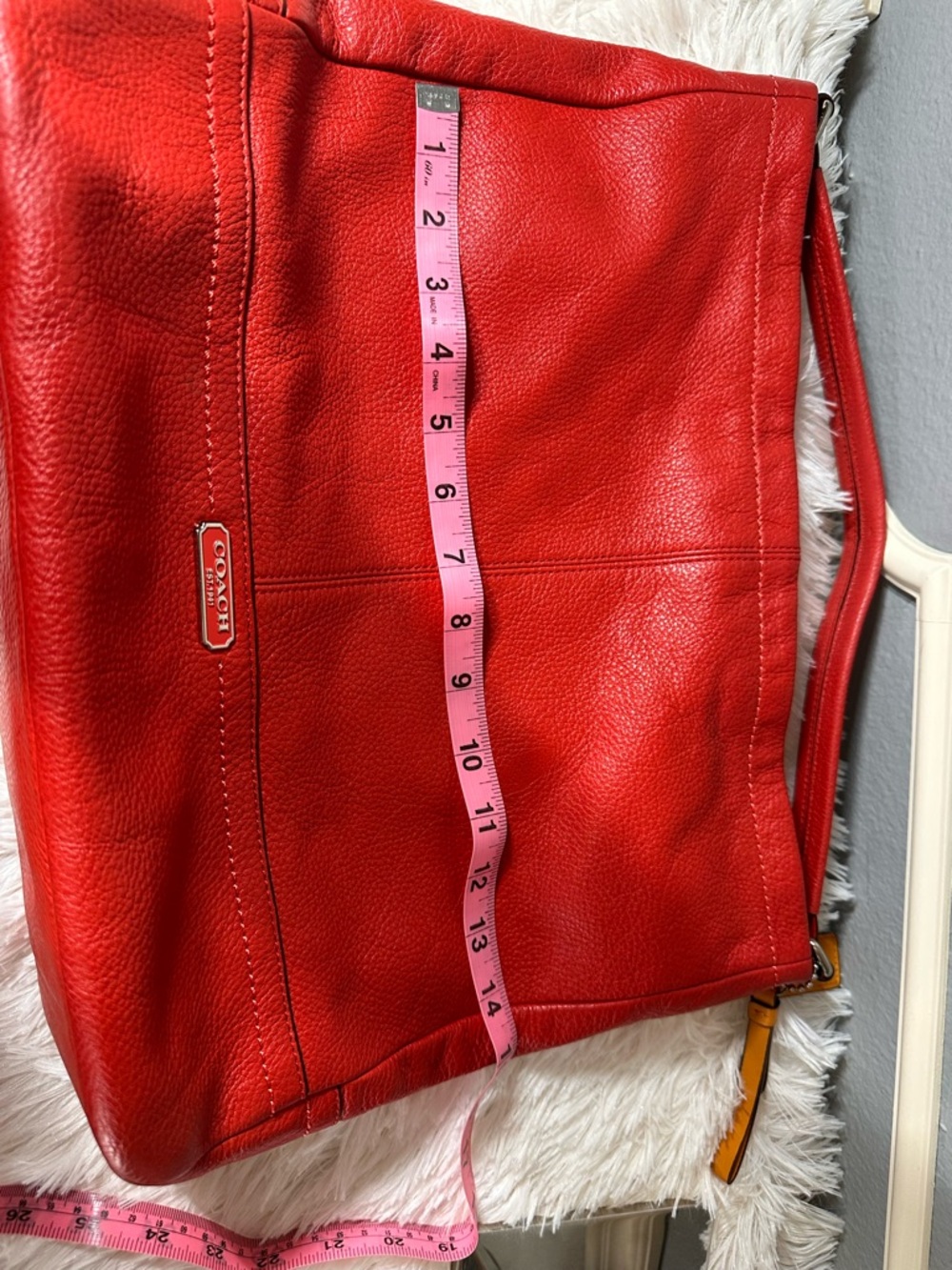 Coach Red Leather Shoulder Hobo with crossbody option F23293 - Picture 12 of 13